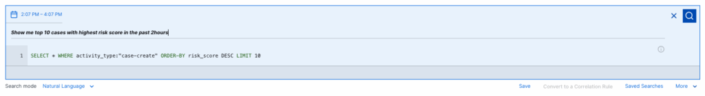 Figure 4 – Exabeam Nova supports NLP for plain language searches, dashboard visualizations, and reporting.