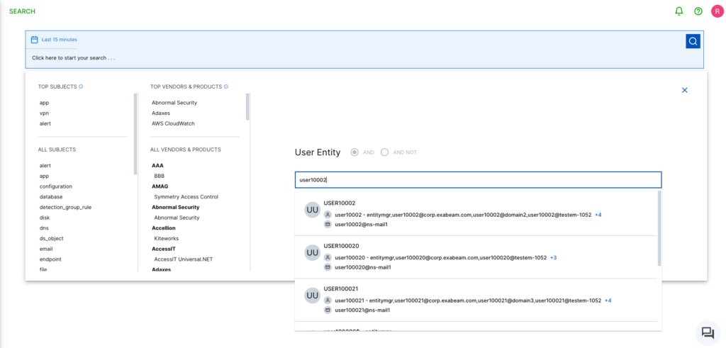 Figure 2 – True Identity automatically groups related entities