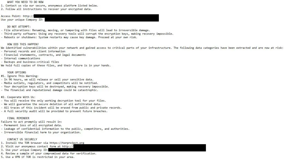 Figure 5 Interlock ransom note