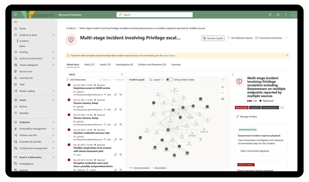 Microsoft Defender Dashboard