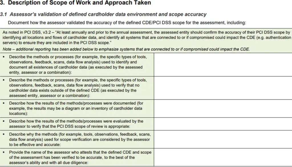 Description of Scope and Approach Taken