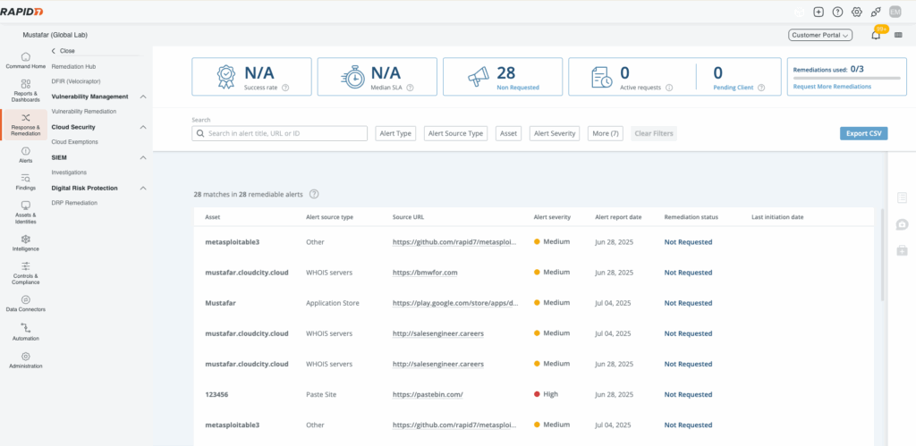 Rapid 7 Dashboard