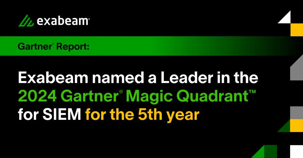 Exabeam Named a Leader for the 5th Straight Time in Gartner<sup src=