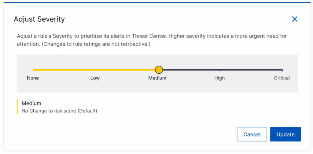 Figure 2 – Customizable Risk Ratings align threat detection and triage with business priorities.
