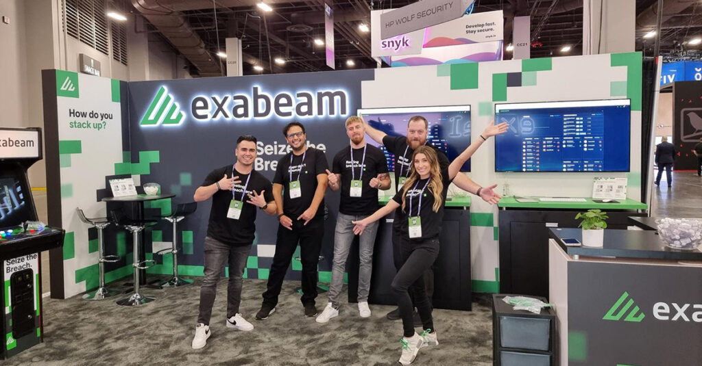 Exabeam staff at industry event