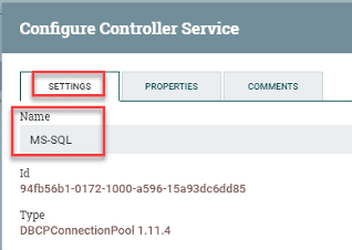 Figure 8: Renaming the database connection.