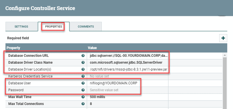 Figure 9: Renaming the database connection.