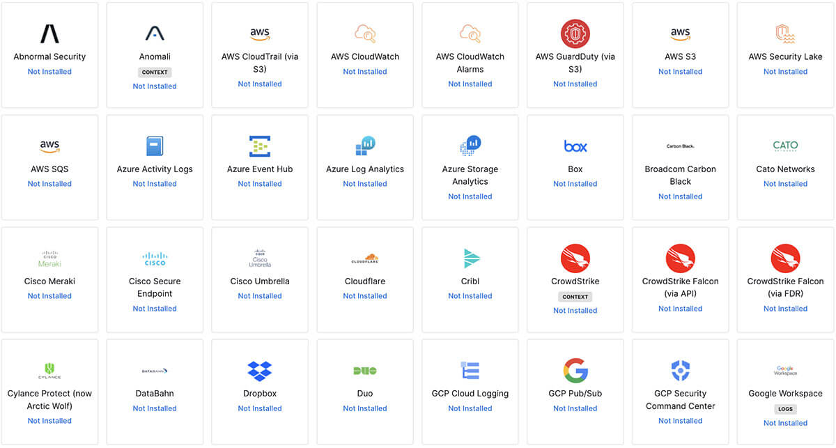 Figure 4. Broad data ingestion helps your team evaluate behavior using signals from identity, cloud, endpoint, and third-party tools.