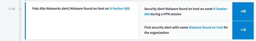 Figure 4: Without context it is difficult to determine if malware security alerts are true or false positives.