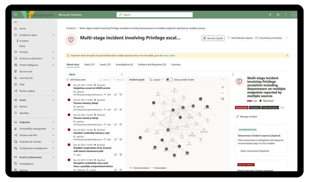 Microsoft Defender Dashboard