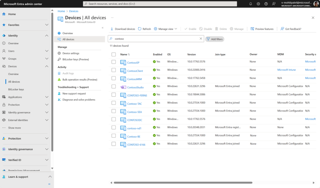Microsoft Prisma Dashboard