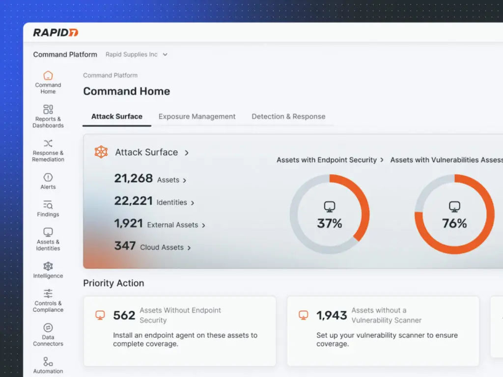 rapid7 command center dashboard