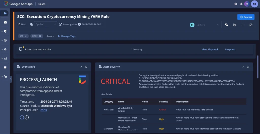 Google Sec Ops Dashboard