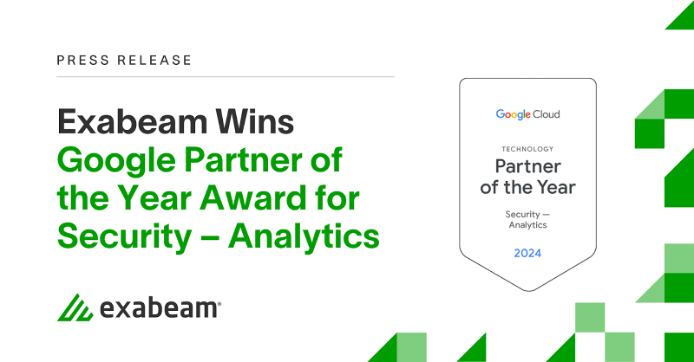 Exabeam Named Google Cloud Technology Partner of the Year for Security - Analytics for the Second Year in a Row