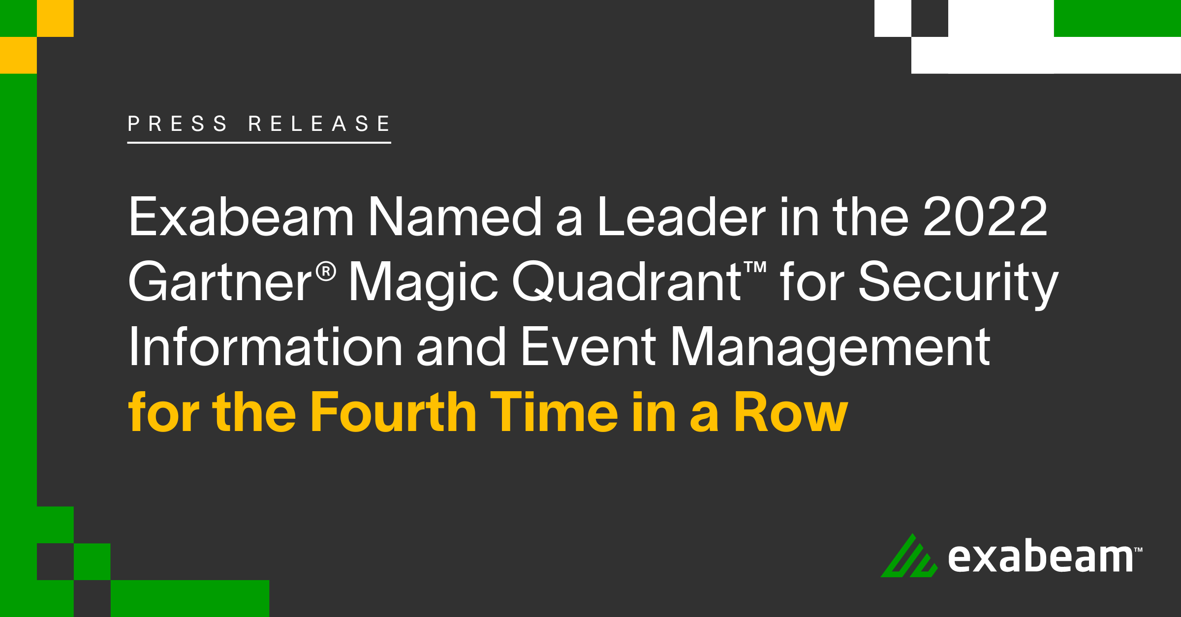 Exabeam Named a Leader in the 2022 Gartner® Magic Quadrant™ for Security Information and Event Management for the Fourth Time in a Row