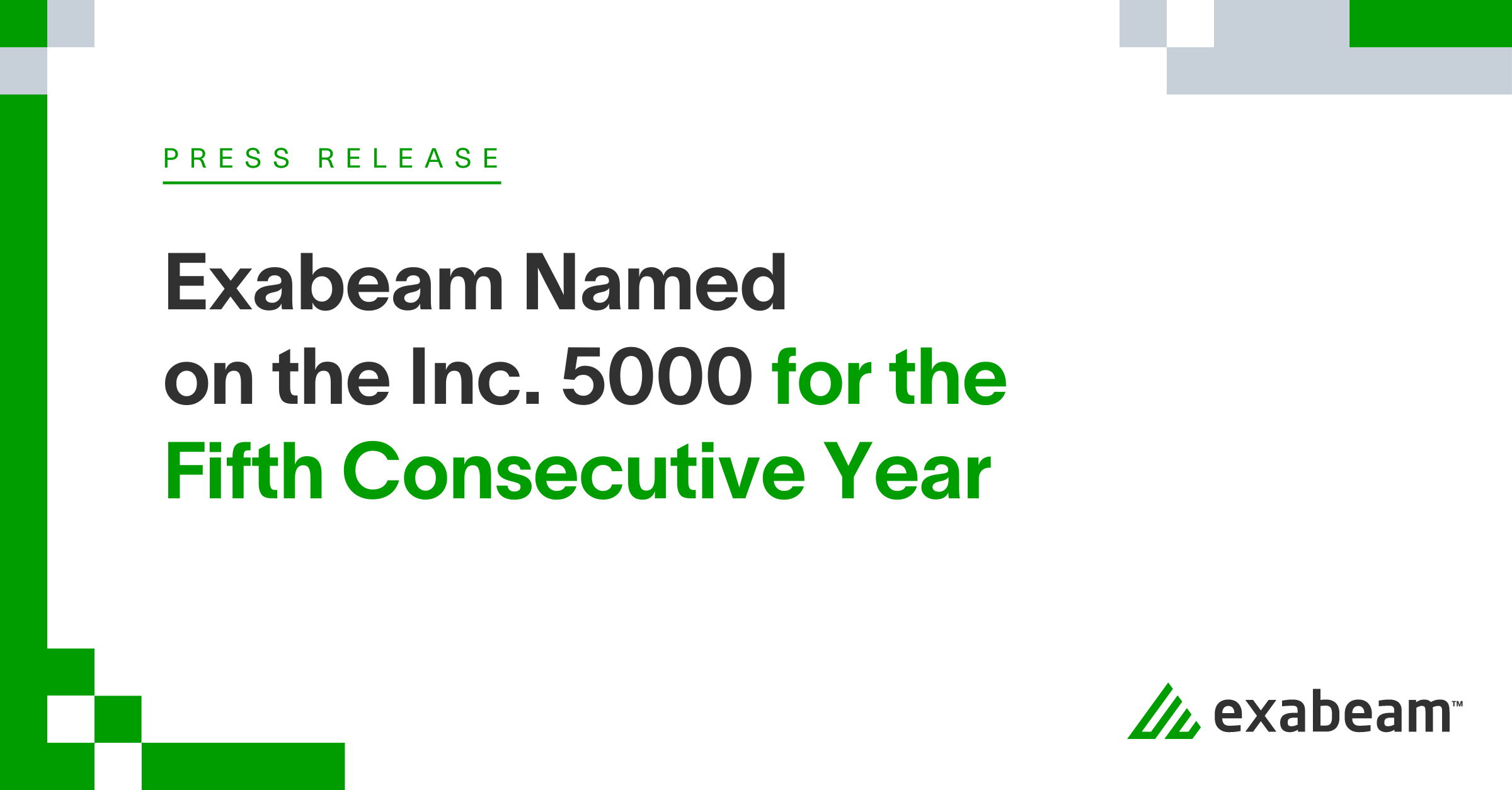 Exabeam Named on the Inc. 5000 for the Fifth Consecutive Year